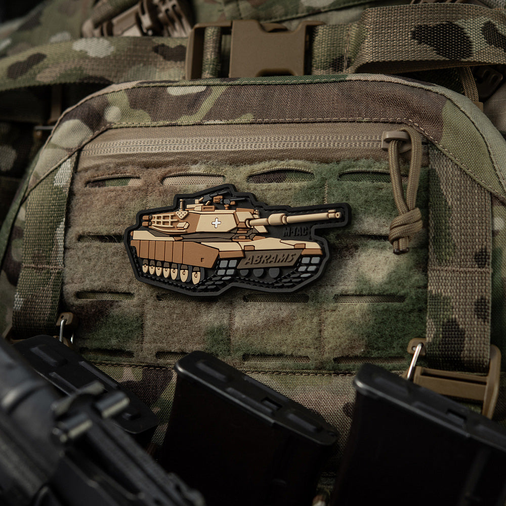 Patch ABRAMS M-Tac - Coyote, PVC 3D cu Velcro