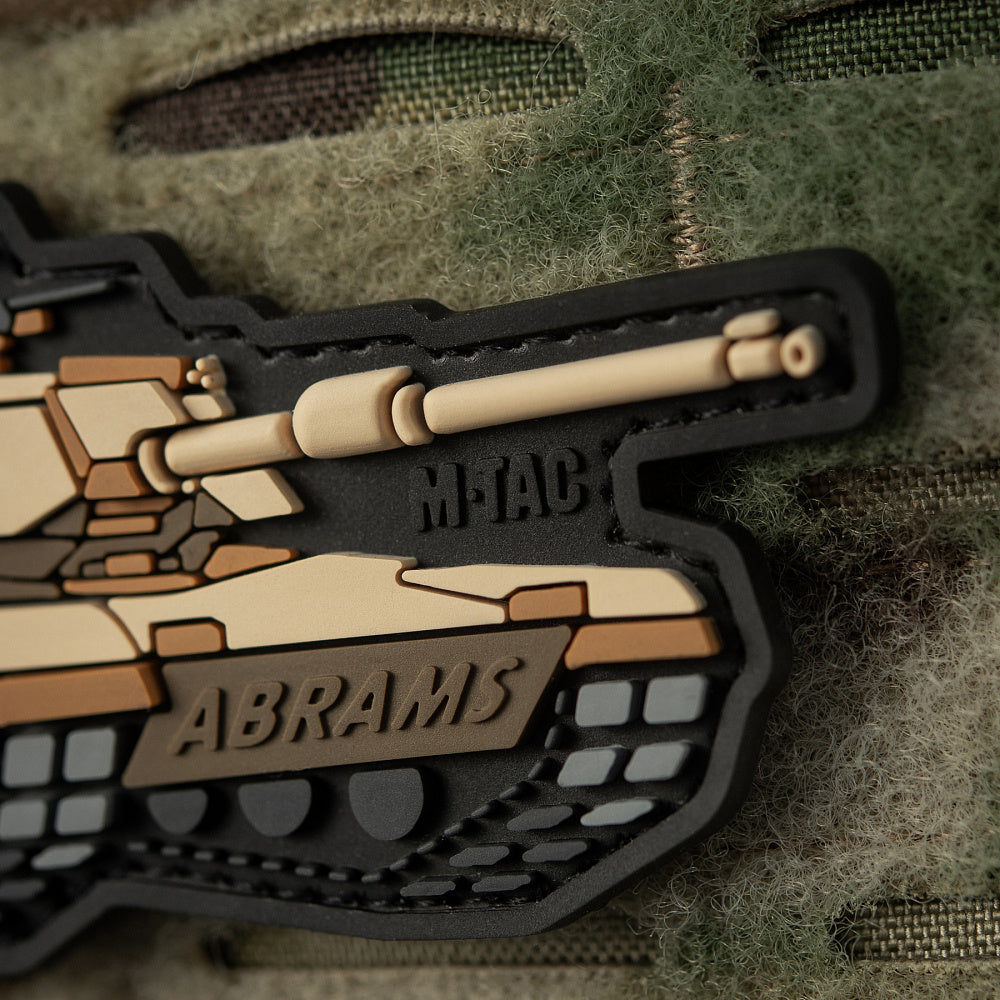Patch ABRAMS M-Tac - Coyote, PVC 3D cu Velcro