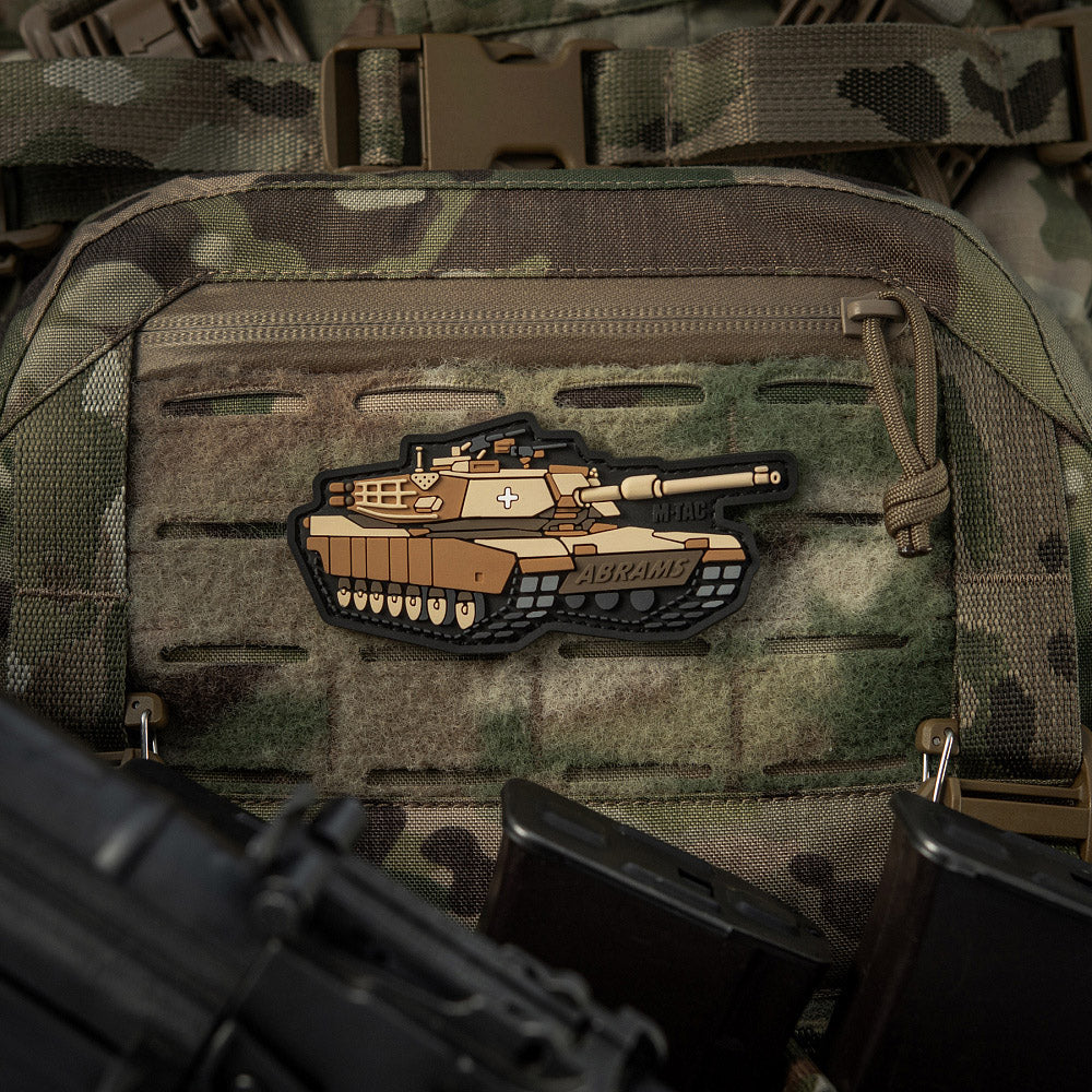 Patch ABRAMS M-Tac - Coyote, PVC 3D cu Velcro