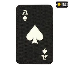 Patch Ace of Spades Laser Cut M-Tac - Negru/Fosforescent