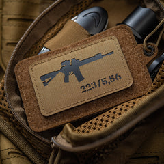 Patch AR-15 223/5,56 M-Tac - Coyote/Negru Laser Cut