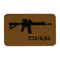 Patch AR-15 223/5,56 M-Tac - Coyote/Negru Laser Cut