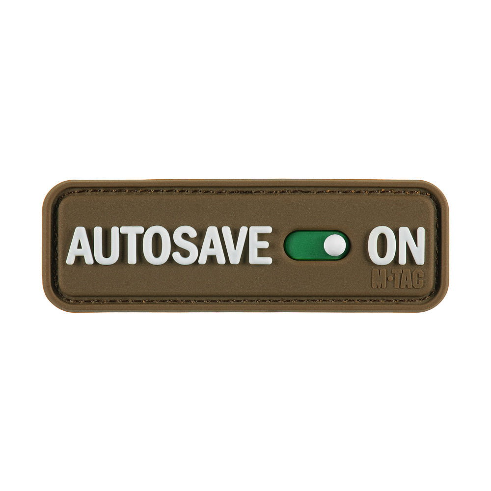 Patch Autosave PVC M-Tac - Coyote, Memento Tactic Esențial