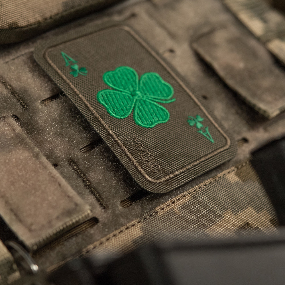 Patch Brodat Lucky Card M-Tac - Trifoi cu Patru Foi Ranger Green