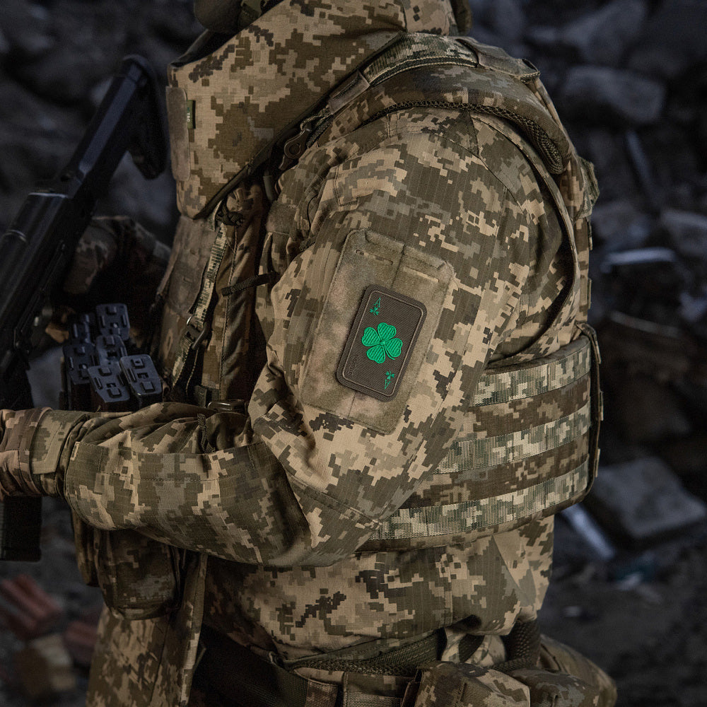 Patch Brodat Lucky Card M-Tac - Trifoi cu Patru Foi Ranger Green