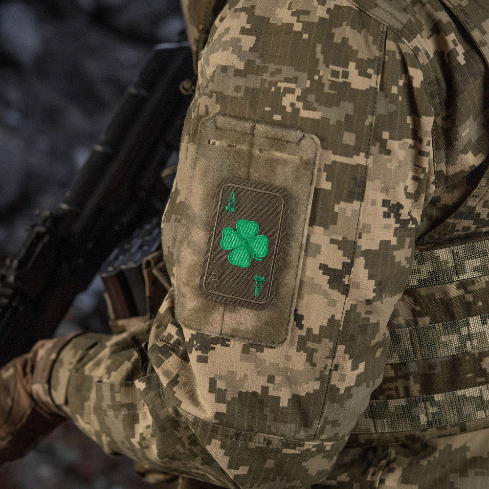 Patch Brodat Lucky Card M-Tac - Trifoi cu Patru Foi Ranger Green