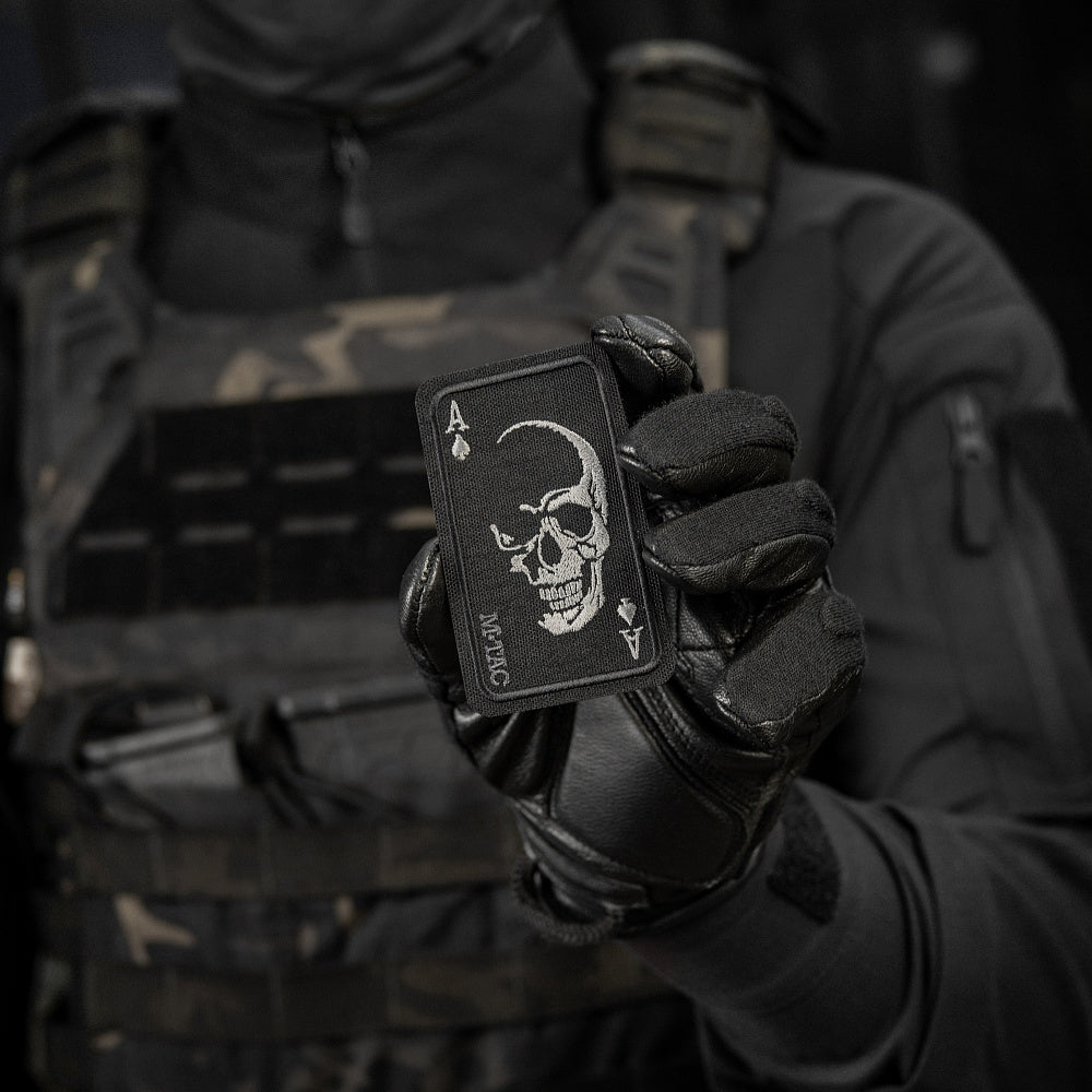 Patch Brodat M-Tac Face of War - Ace de Pică Negru