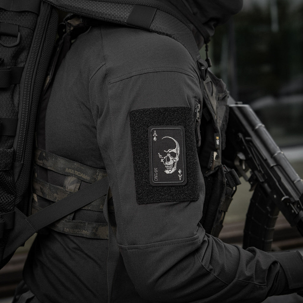 Patch Brodat M-Tac Face of War - Ace de Pică Negru