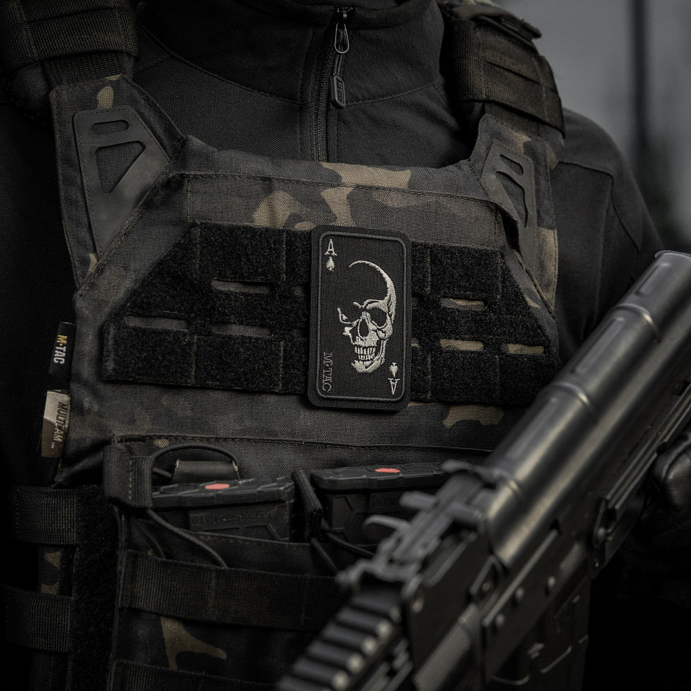 Patch Brodat M-Tac Face of War - Ace de Pică Negru