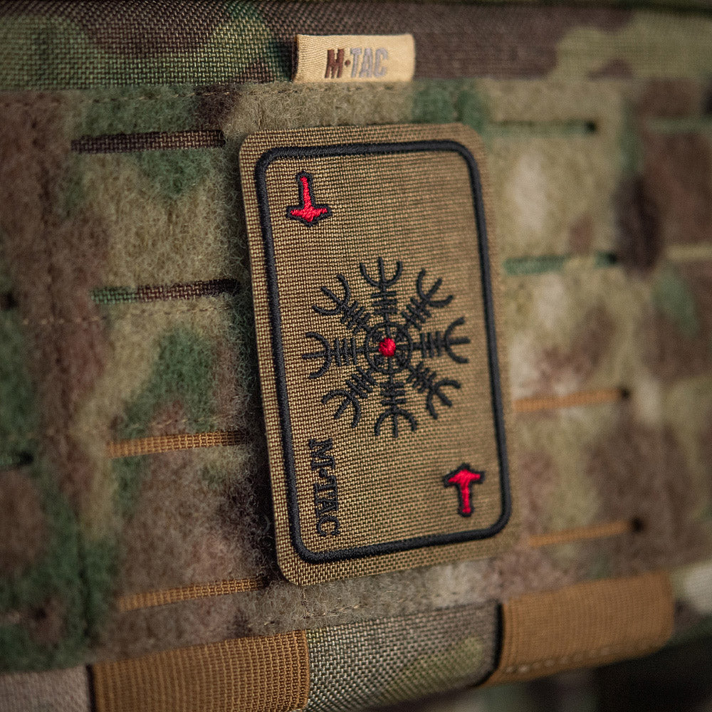 Patch brodat M-Tac Helm of Terror Coyote - Simbol Viking