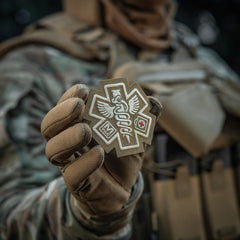Patch Brodat Paramedic M-Tac - Coyote, cu "Steaua Vieții"