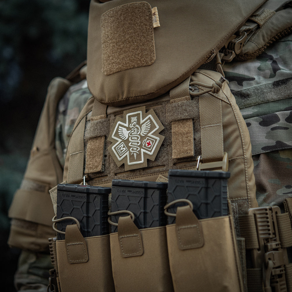Patch Brodat Paramedic M-Tac - Coyote, cu "Steaua Vieții"