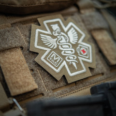 Patch Brodat Paramedic M-Tac - Coyote, cu "Steaua Vieții"