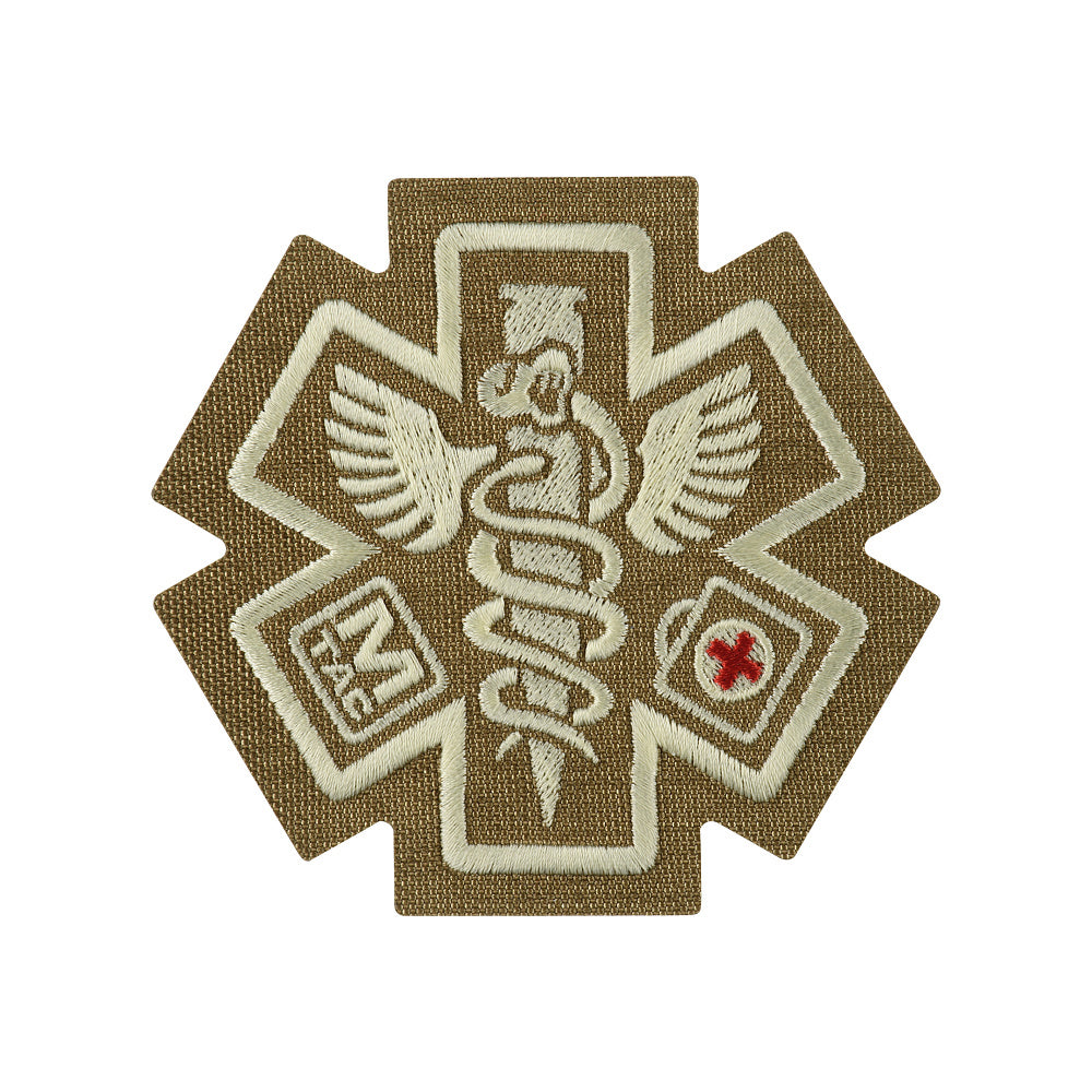 Patch Brodat Paramedic M-Tac - Coyote, cu "Steaua Vieții"