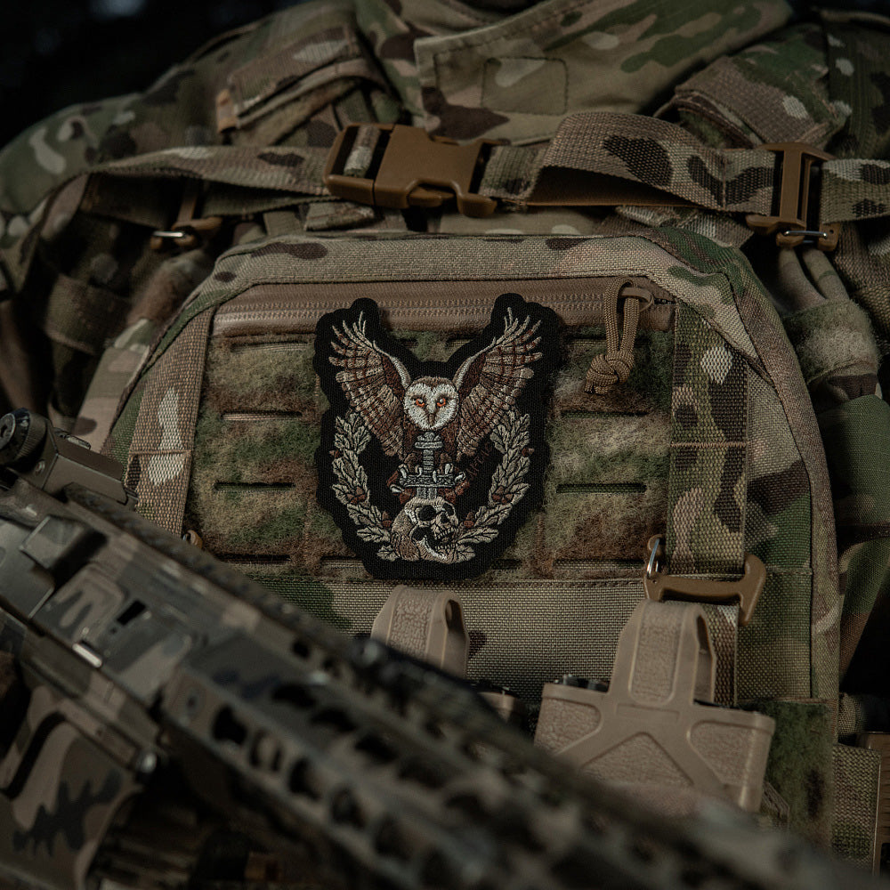 Patch Bubo M-Tac - Inteligență Militară, Velcro, Negru