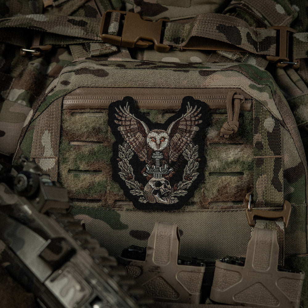 Patch Bubo M-Tac - Inteligență Militară, Velcro, Negru