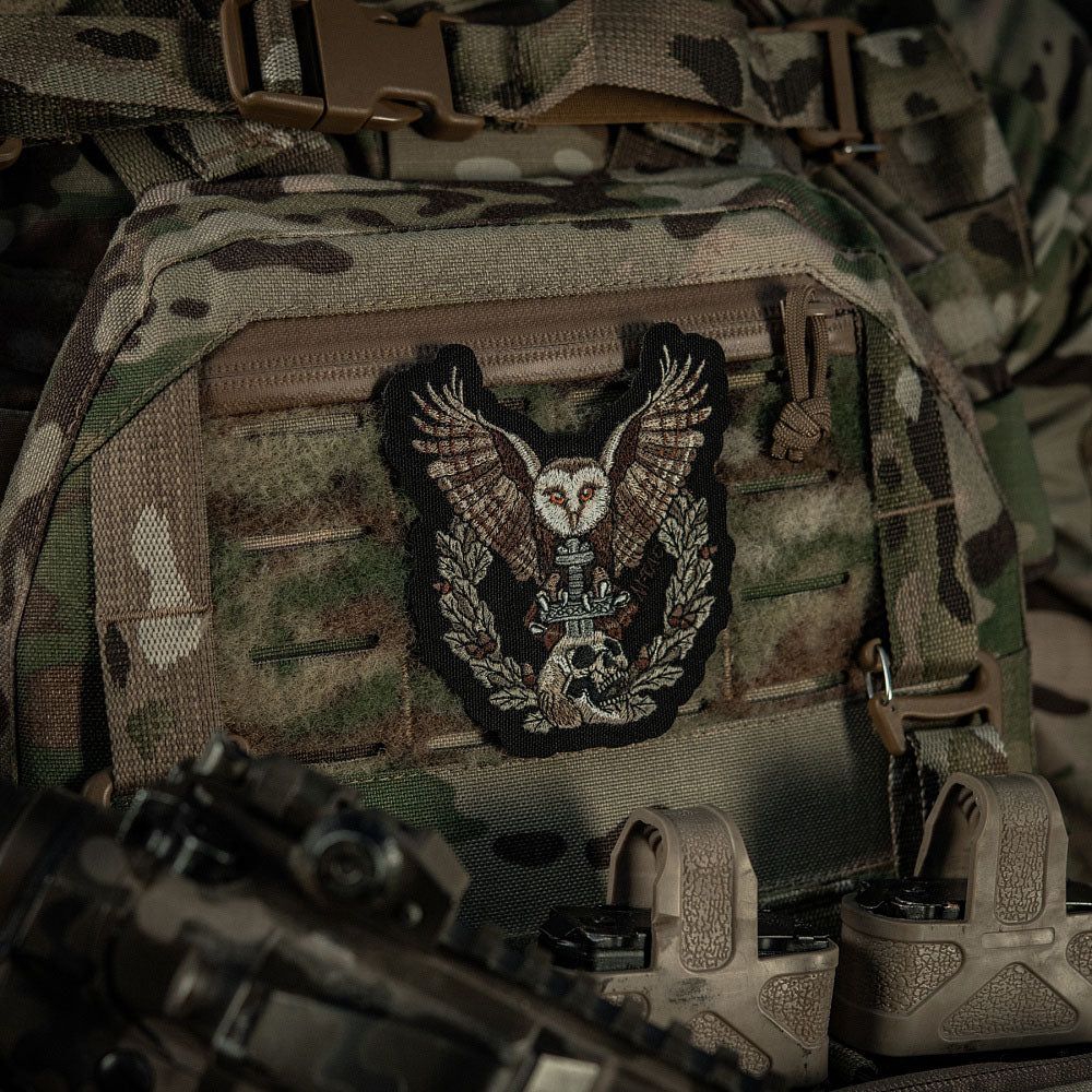 Patch Bubo M-Tac - Inteligență Militară, Velcro, Negru