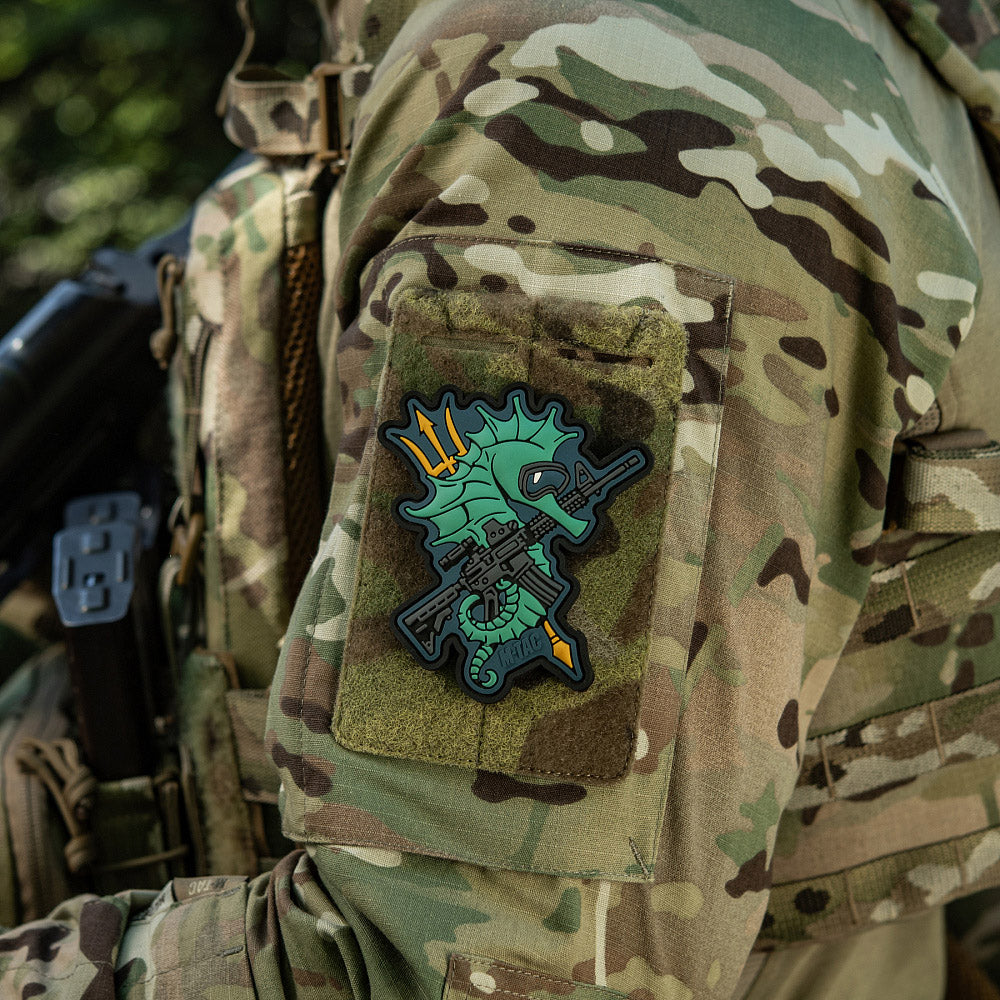 Patch Cal de Mare M-Tac - Operațiuni Amfibii Eroice (Albastru)