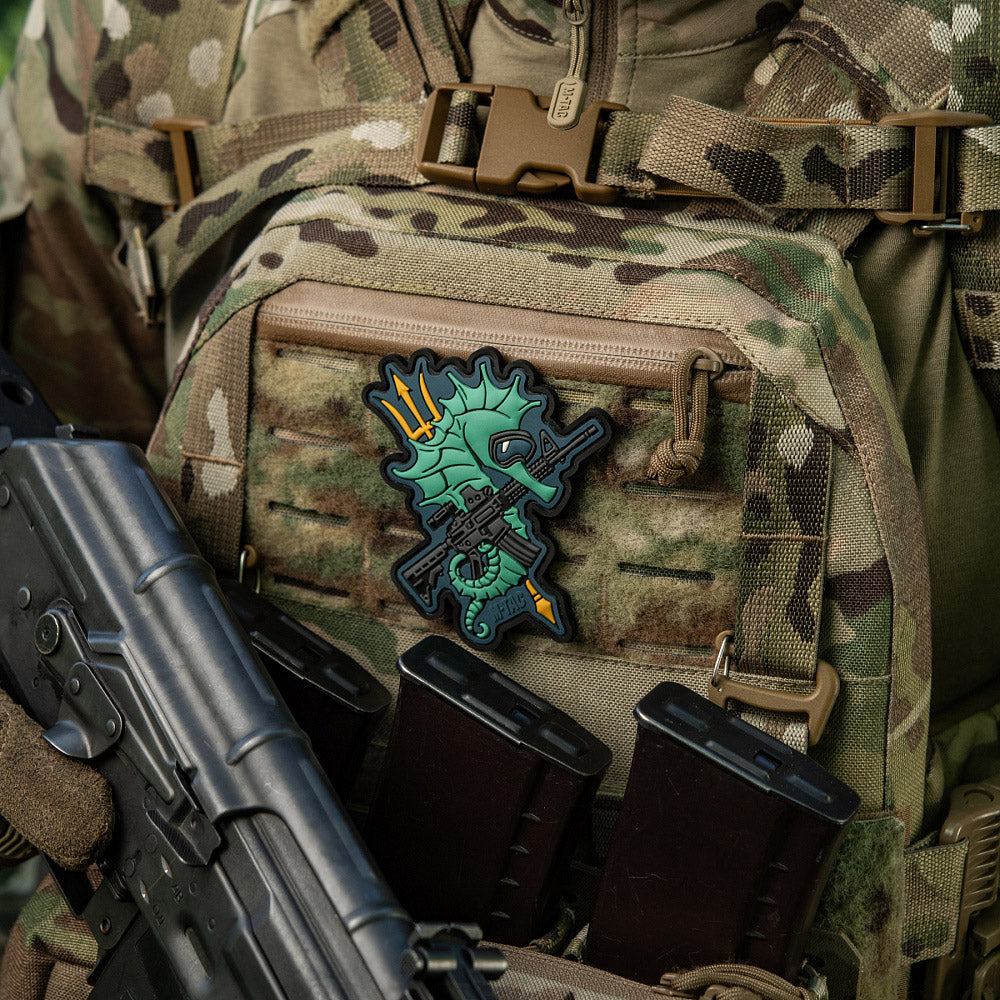 Patch Cal de Mare M-Tac - Operațiuni Amfibii Eroice (Albastru)