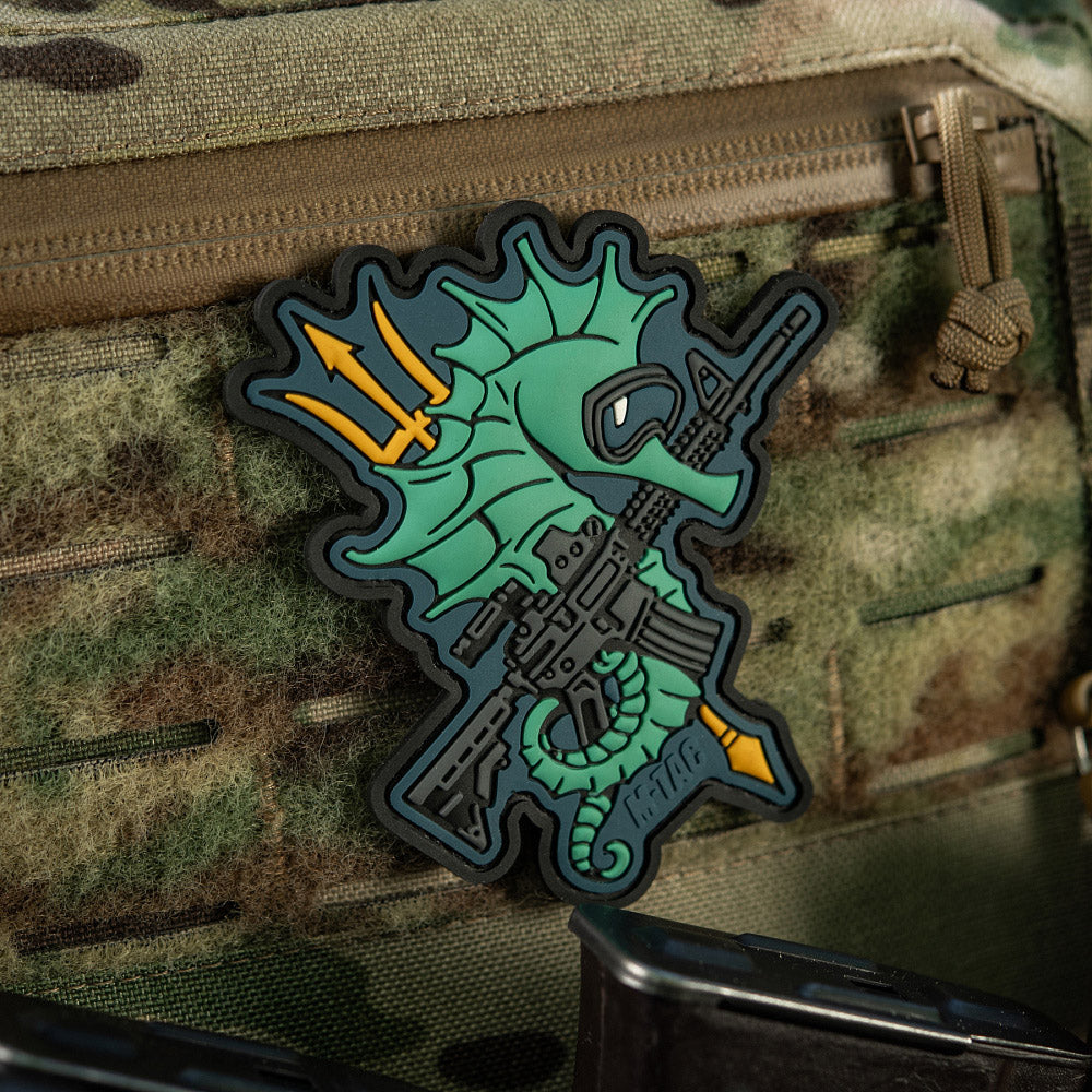Patch Cal de Mare M-Tac - Operațiuni Amfibii Eroice (Albastru)