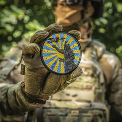 Patch Calea Samuraiului M-Tac - Broderie Neagră cu Velcro