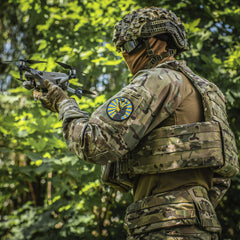 Patch Calea Samuraiului M-Tac - Broderie Neagră cu Velcro
