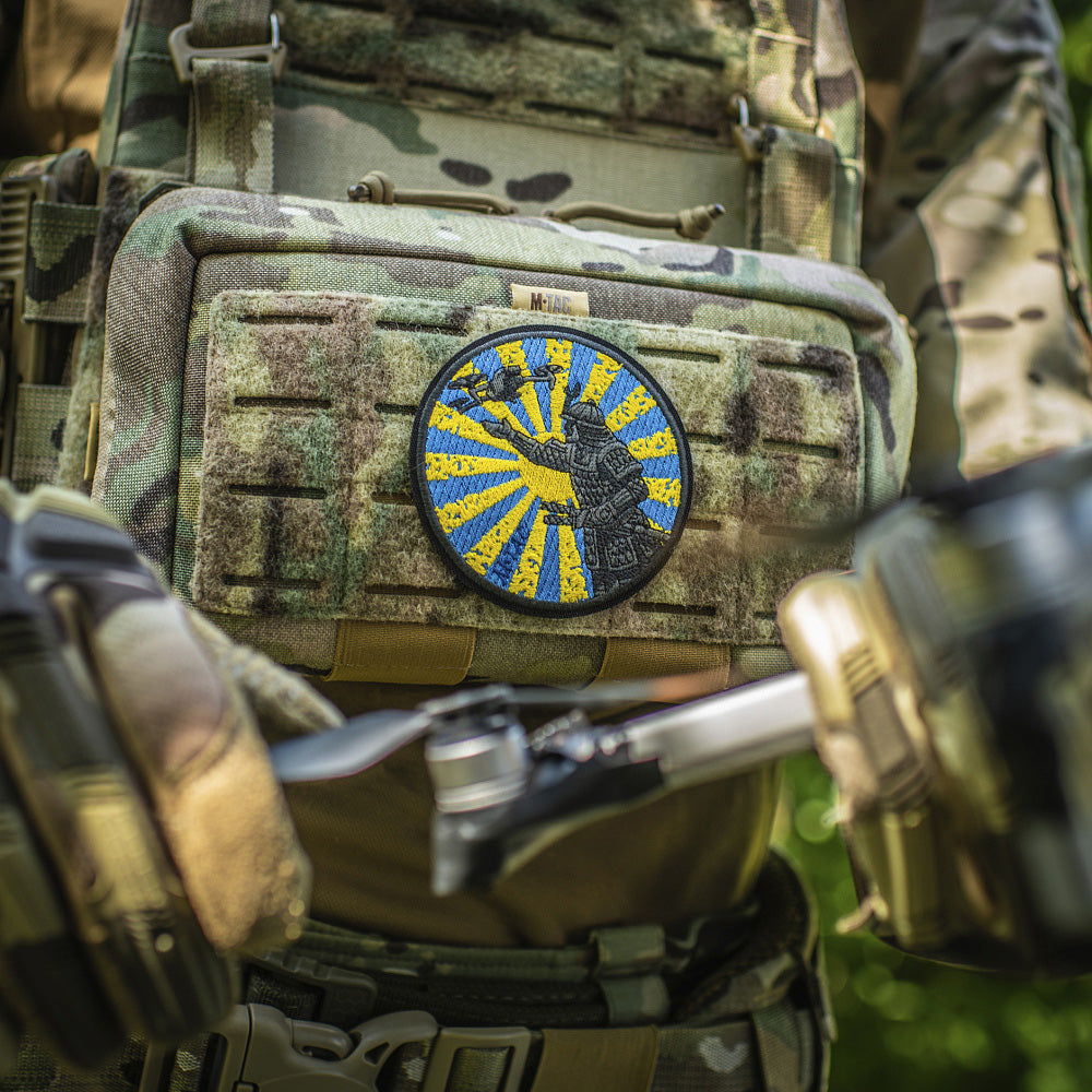 Patch Calea Samuraiului M-Tac - Broderie Neagră cu Velcro