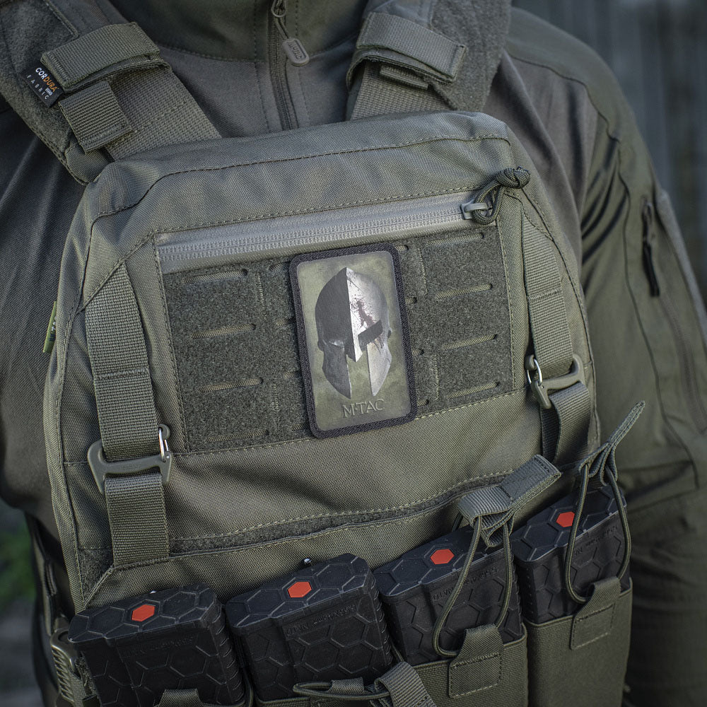 Patch Cască Spartană M-Tac - Ranger Green/Black, Spirit de Luptă