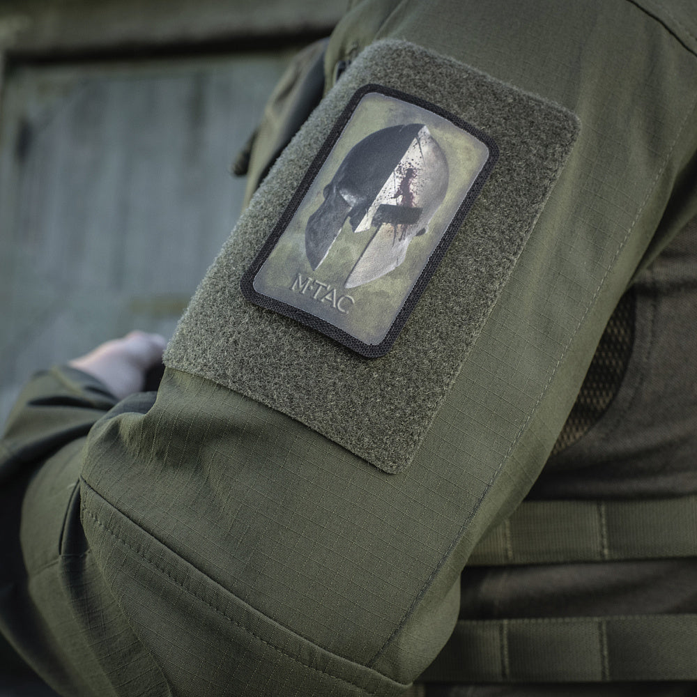 Patch Cască Spartană M-Tac - Ranger Green/Black, Spirit de Luptă