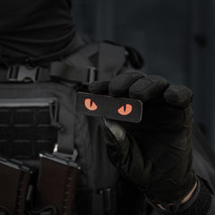 Patch Cat Eyes M-Tac - Black/Red Laser Cut Fosforescent