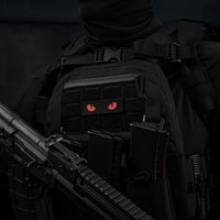 Patch Cat Eyes M-Tac - Black/Red Laser Cut Fosforescent