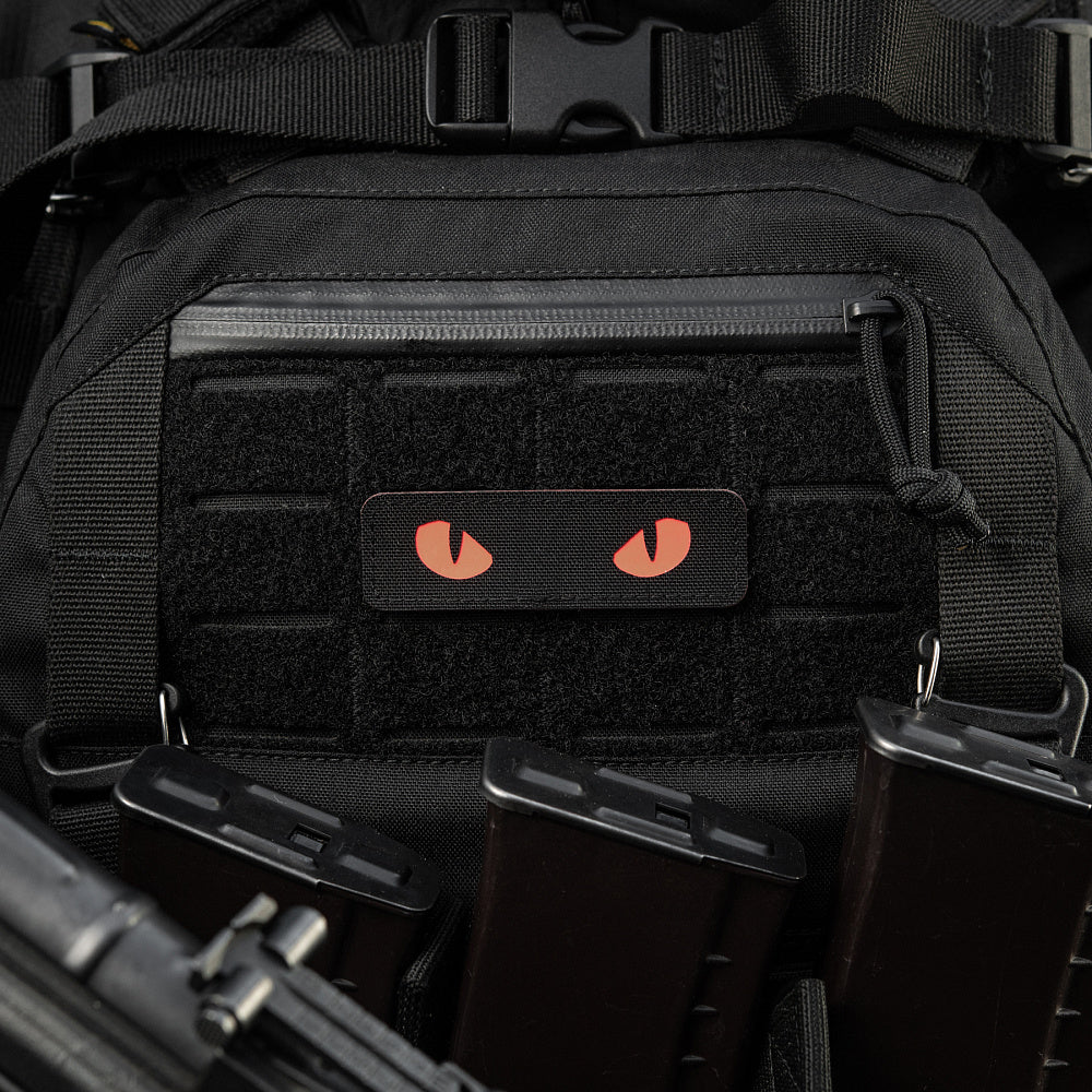 Patch Cat Eyes M-Tac - Black/Red Laser Cut Fosforescent
