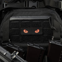 Patch Cat Eyes M-Tac - Black/Red Laser Cut Fosforescent