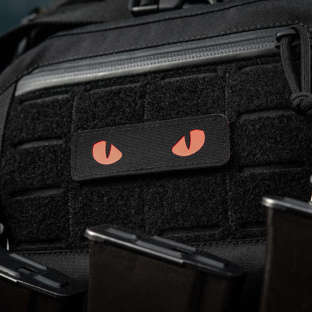 Patch Cat Eyes M-Tac - Black/Red Laser Cut Fosforescent