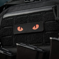 Patch Cat Eyes M-Tac - Black/Red Laser Cut Fosforescent