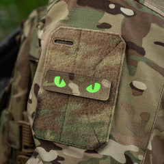 Patch Cat Eyes M-Tac - Laser Cut, Multicam/Green, Luminos