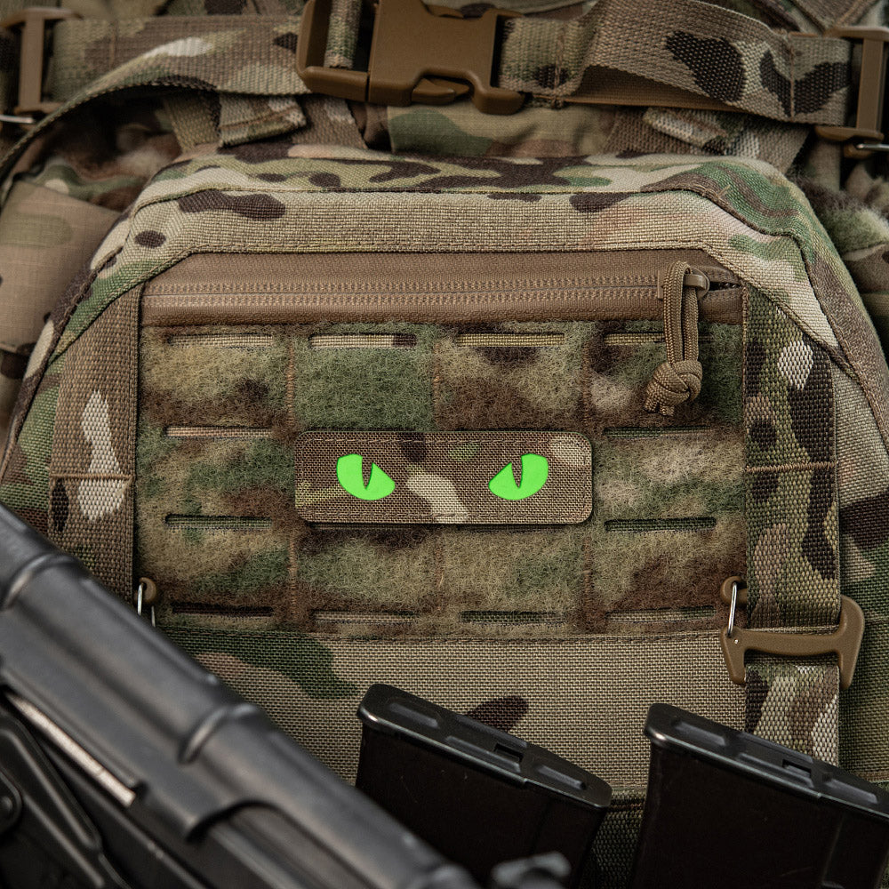 Patch Cat Eyes M-Tac - Laser Cut, Multicam/Green, Luminos