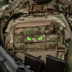 Patch Cat Eyes M-Tac - Laser Cut, Multicam/Green, Luminos