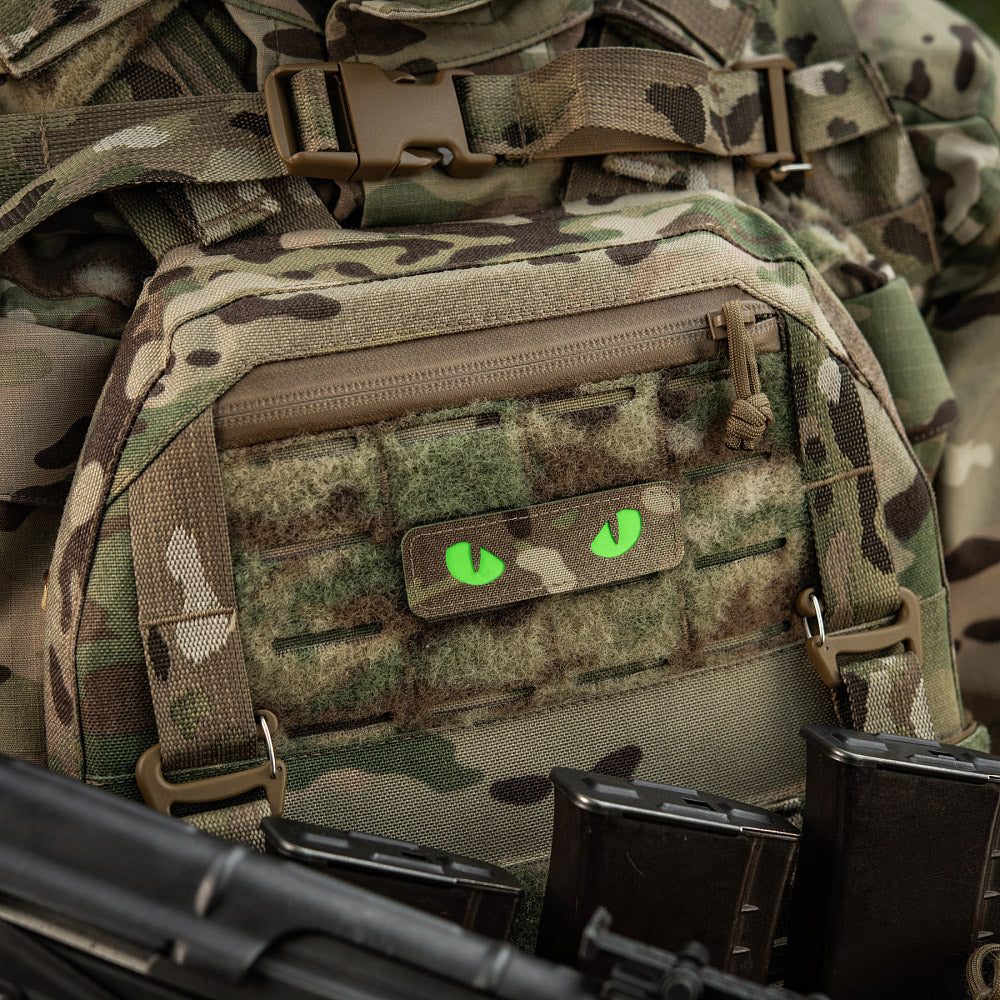 Patch Cat Eyes M-Tac - Laser Cut, Multicam/Green, Luminos