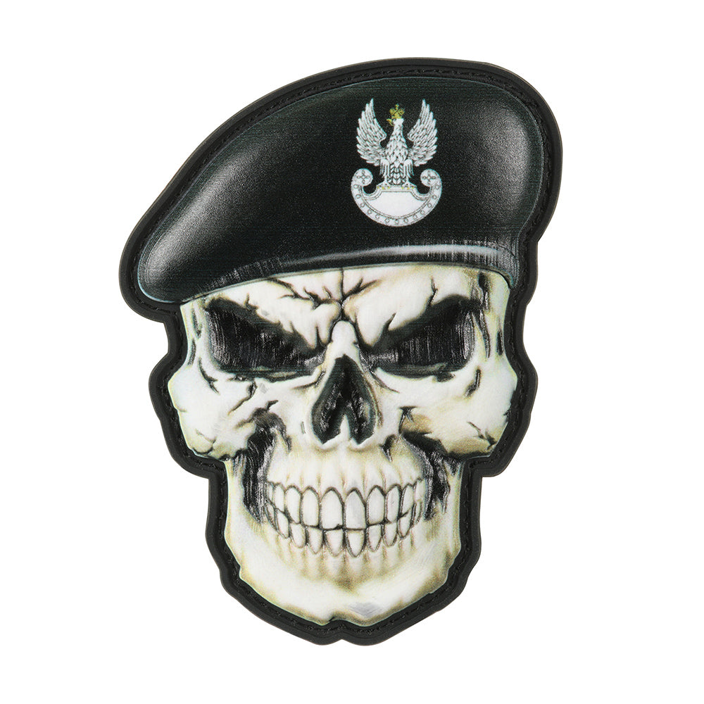 Patch Craniu cu Beretă M-Tac - Forțele Armate Polonia Negru