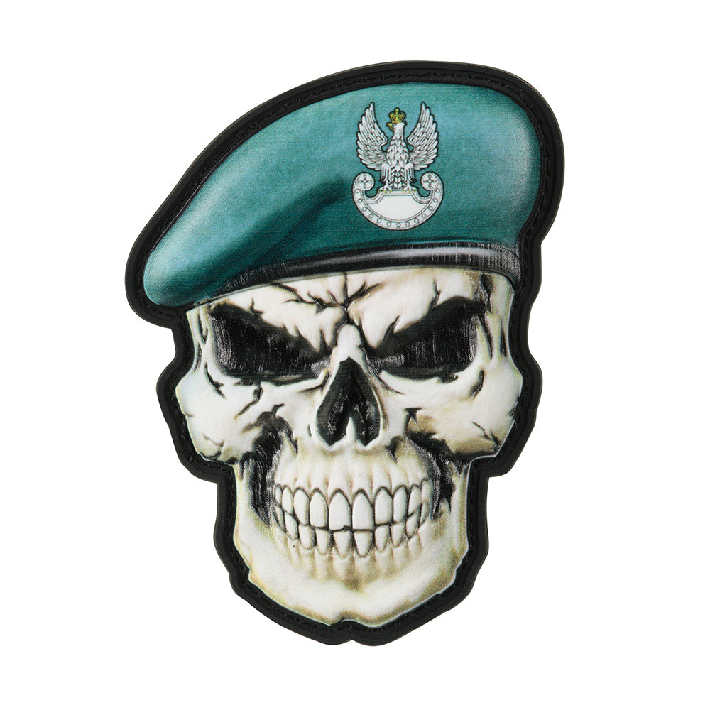 Patch Craniu cu Beretă M-Tac - Forțele Terestre Poloneze (Verde)