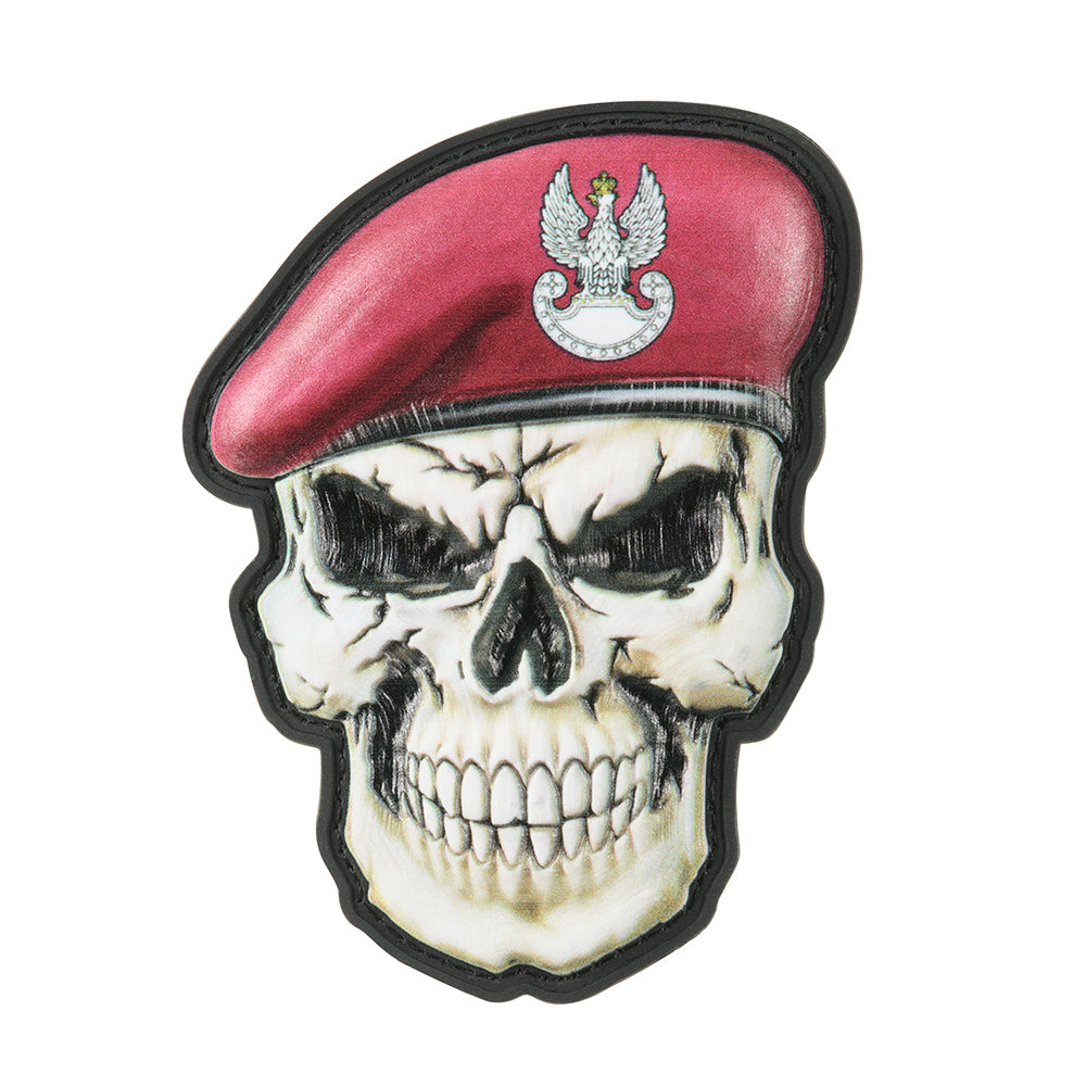 Patch Craniu cu Beretă M-Tac - Parașutiști Polonia, Dark Burgundy