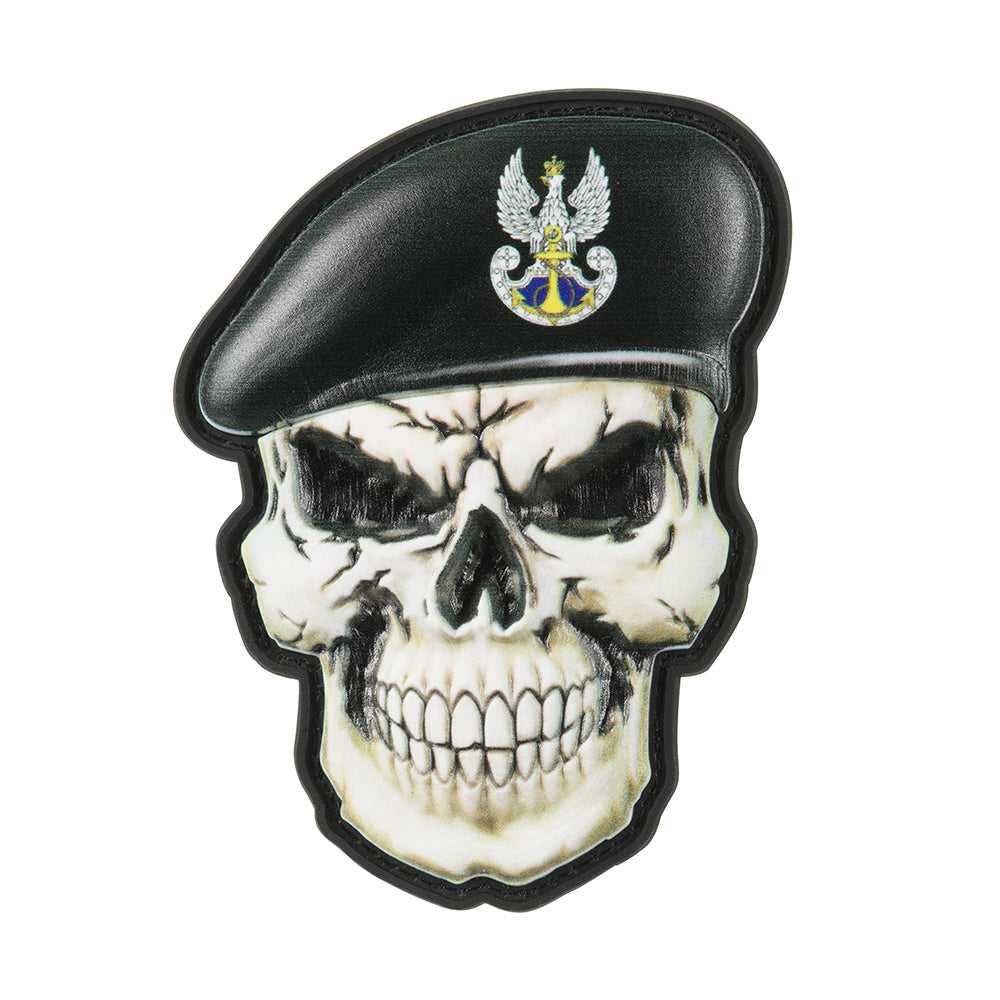 Patch Craniu cu Beretă PMW M-Tac - Negru, Pentru Echipament Tactic