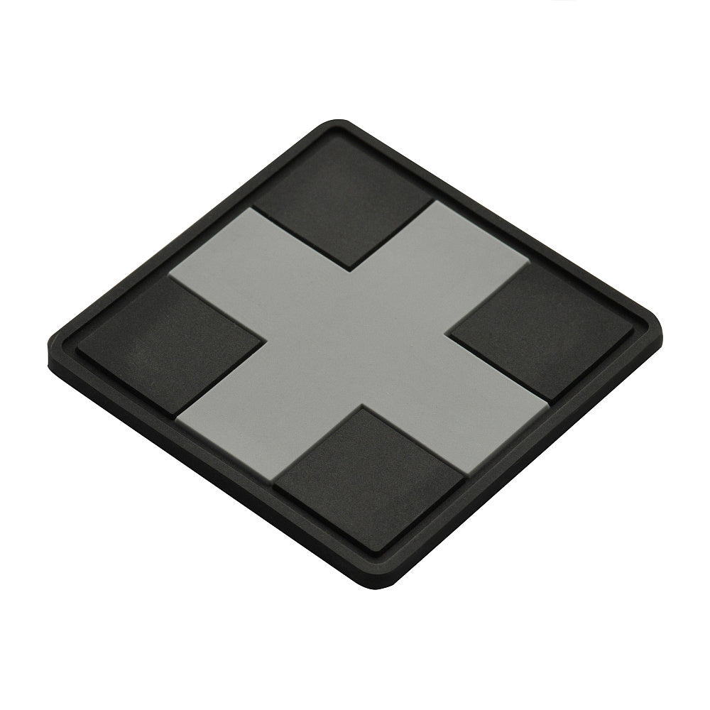 Patch Cruce Medicală Pătrată PVC M-Tac - Negru/Gri