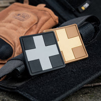 Patch Cruce Medicală Pătrată PVC M-Tac - Negru/Gri