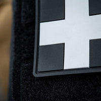 Patch Cruce Medicală Pătrată PVC M-Tac - Negru/Gri