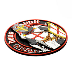 Patch Deus Vult 3D PVC M-Tac - Alb/Roșu