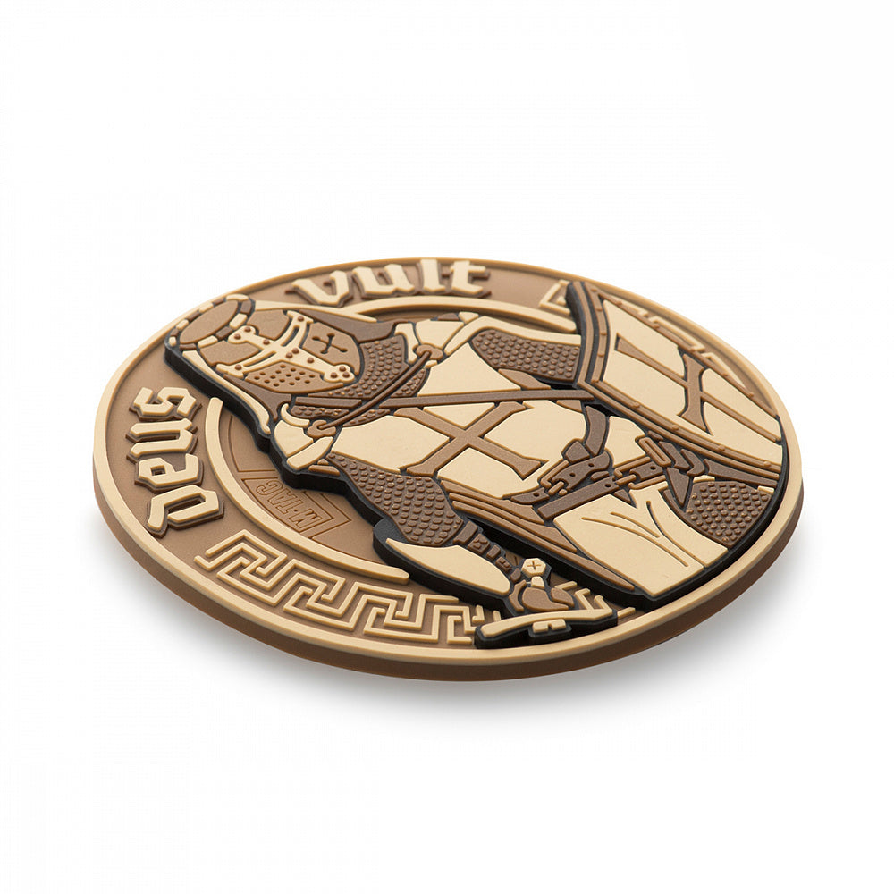 Patch Deus Vult 3D PVC M-Tac - Coyote, Velcro