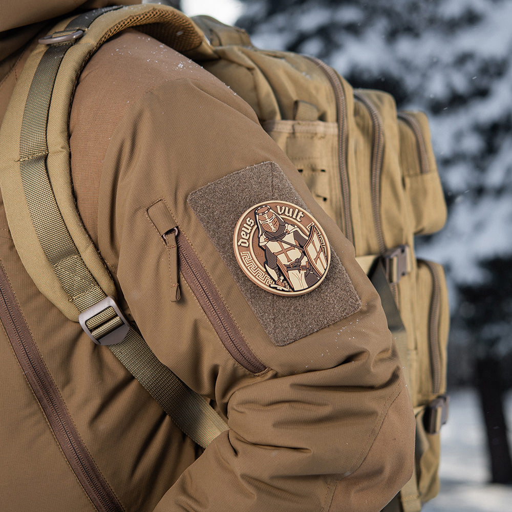 Patch Deus Vult 3D PVC M-Tac - Coyote, Velcro