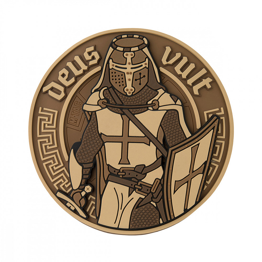Patch Deus Vult 3D PVC M-Tac - Coyote, Velcro